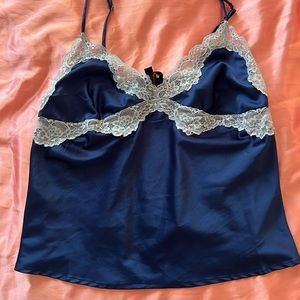 satin lace top
